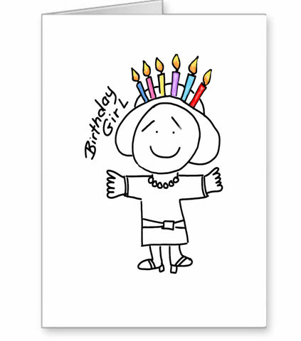 Happy Birthday card candle hat